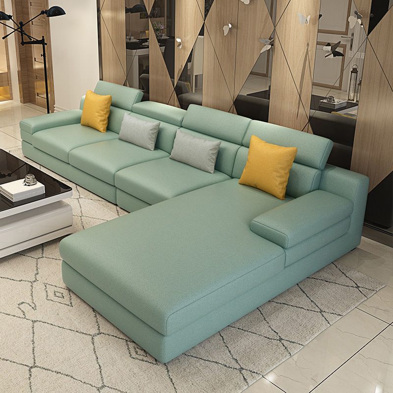Pillow Top Arm Sectional with Pillow Back for Four People 37.4" Wide