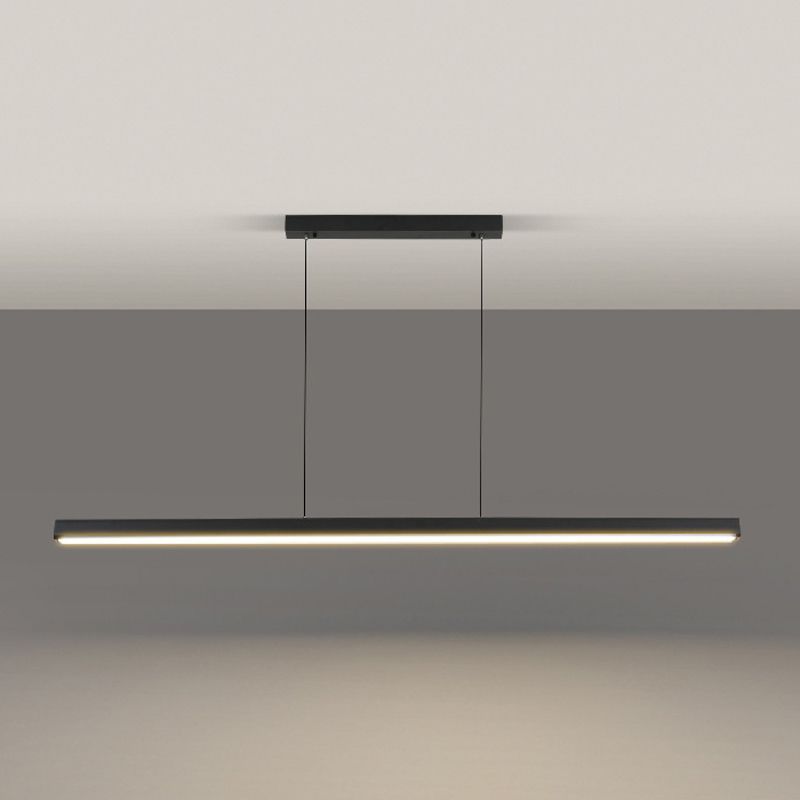 Linear Pendant Chandelier Contemporary Metal 1 Light Island Pendant