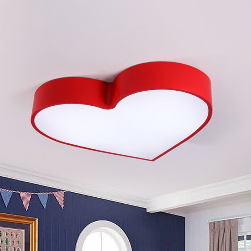Liebende Herz Flush Deckenleuchte Romantische Karikatur Acryl Schlafzimmer LED Flush Mount