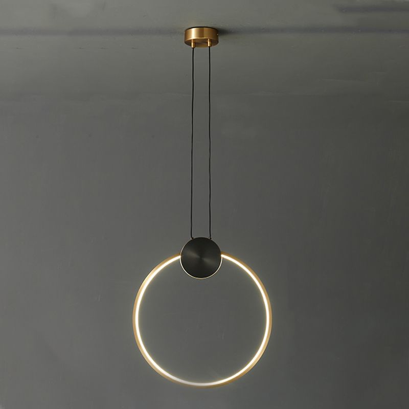 Pendard artistique artistique moderne Copper Copper linéaire lampe suspendue avec une teinte acrylique