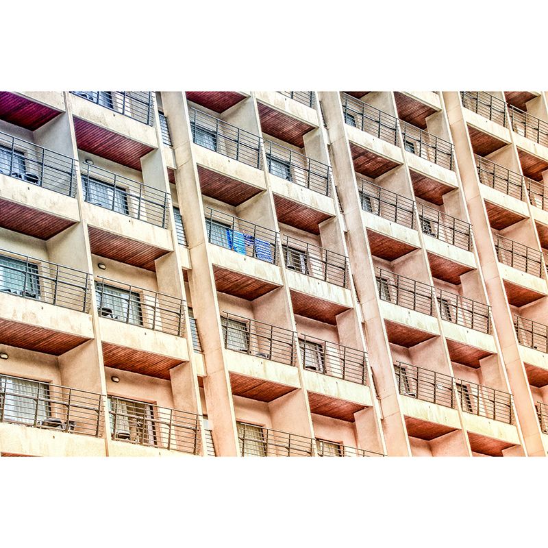 Customized Buildings Photography Wall Mural Mildew Resistant for Dining Room