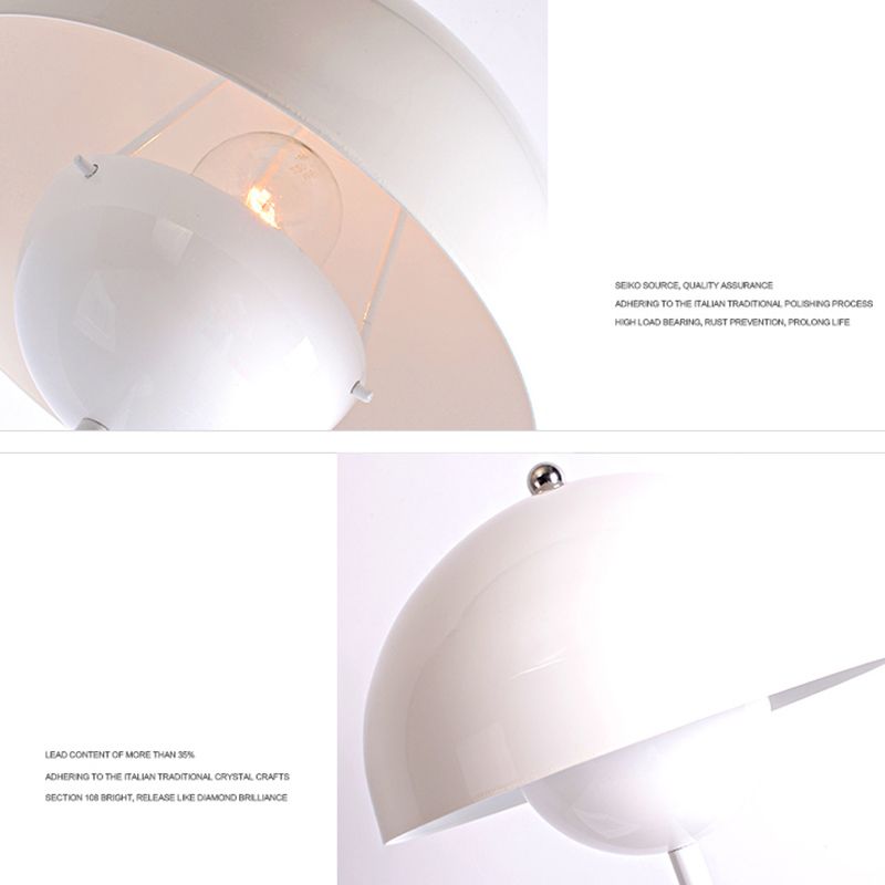 Lampes de table de nuit en métal dôme de style moderne 1 lampe de table légère