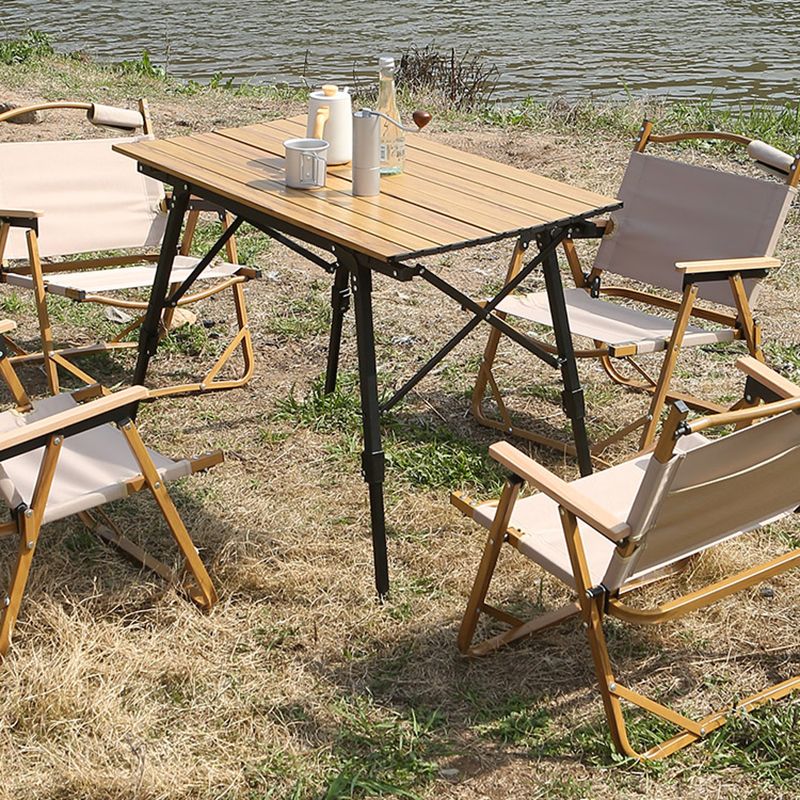 Modern Outdoor Foldable Dining Table Set 1/3/5 Pcs Metal Patio Set