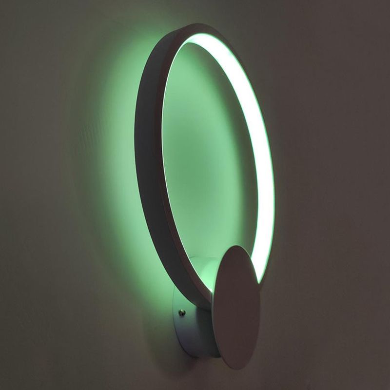 Metal Circular Wall Mounted Light Modern Style 1 Light Wall Light Sconces