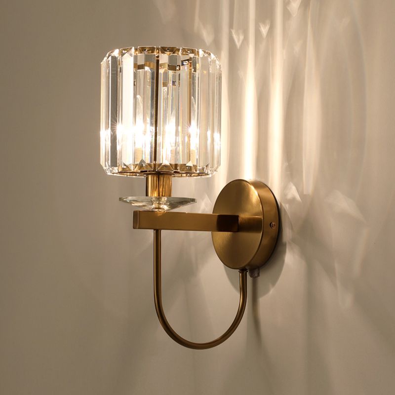 Gold Traditional Style Crystal Wall Mounted Lighting Postmodern Wall Lamp for Living Room Bedroom