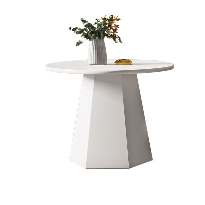 Pedestal 1/2 Black/White Coffee Table Metal Round Cocktail Table