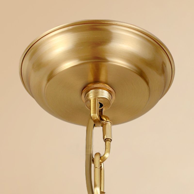 Multi-Head Chandelier Lighting Fixtures Traditional Barrel Suspension Lamp with White Fabric Shade