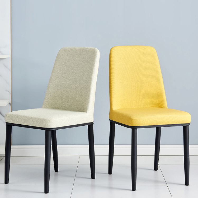 Sedia da casa contemporanea parsons sedia da pranzo in metallo con cuscino