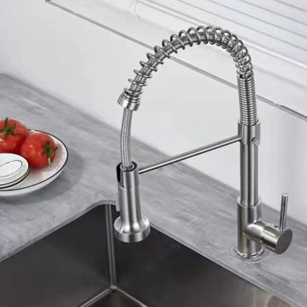 Modern Farmhouse One Handle Spring Spout Kitchen Faucet High Arch Water Filler