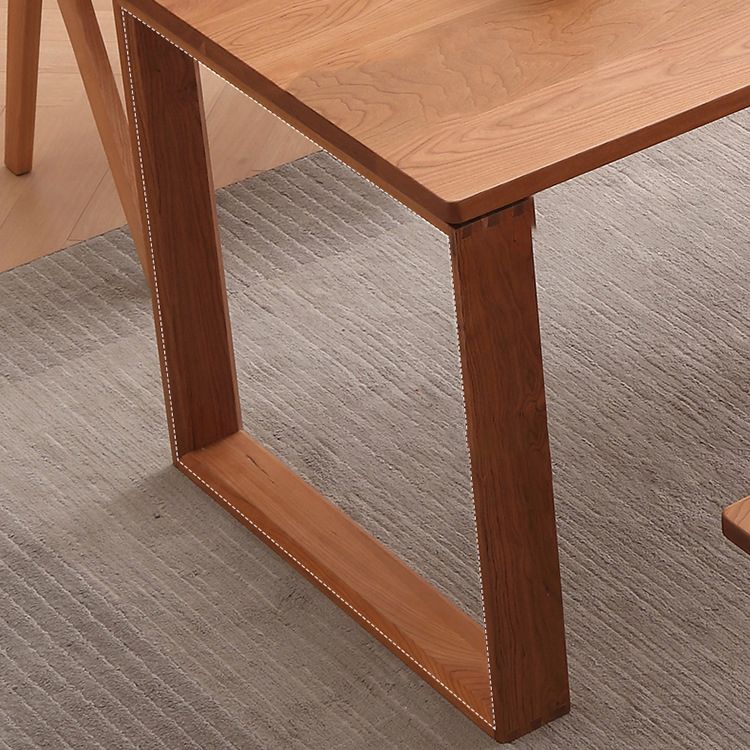 Contemporary Kitchen Dinner Table Solid Wood Rectangle Dining Table