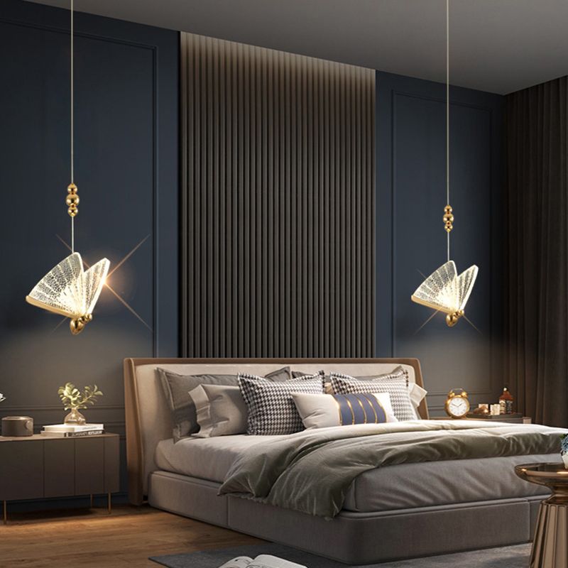Simplicité moderne Butterfly Plafond Suspension lampe de plafond acrylique Fixage de plafond pour restaurant