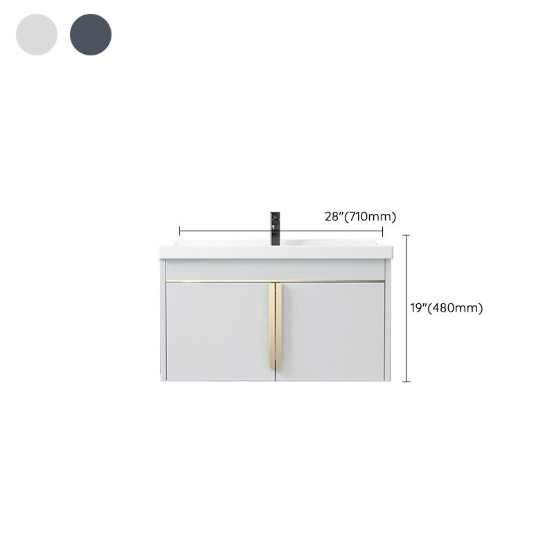 Contemporary Wall Mount Bath Vanity Mirror Cabinet Vanity Cabinet with Storage Shelving