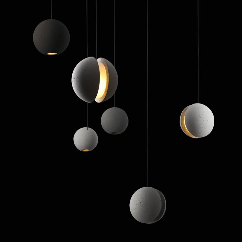 Globe Cement Anhänger Beleuchtung Minimalist Grey Down Mini Anhänger für das Restaurant