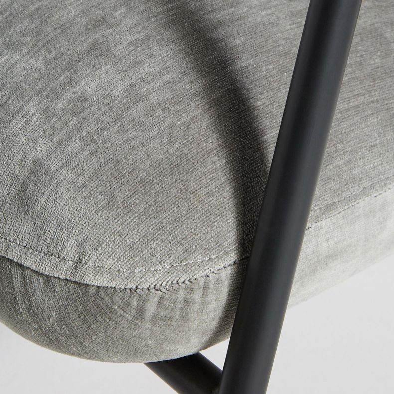 Open Back Arm Chair Industrial Style Metal Kitchen Dining Chair