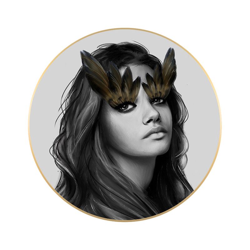 Photography Modern Canvas Art Chic Girl in Light Color, Multiple Sizes Available