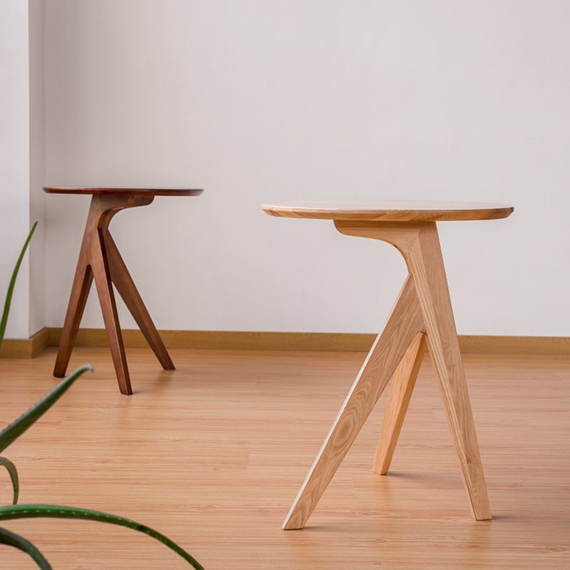 Scandinavian Solid Wood End Table Corner Table for Living Room