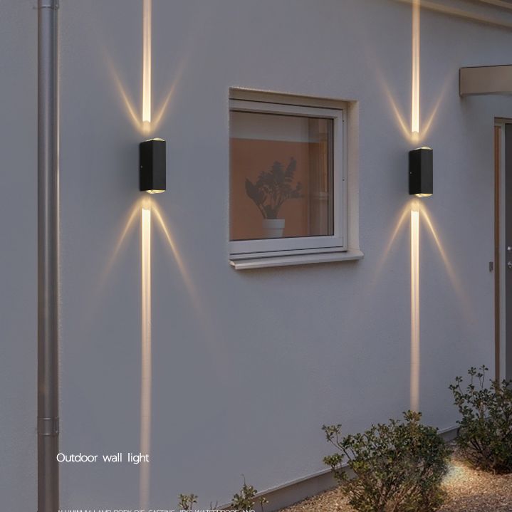 Sombra rectangular arriba y abajo de la pared LED aplanos modernos de estilo minimalista de metal de estilo minimalista