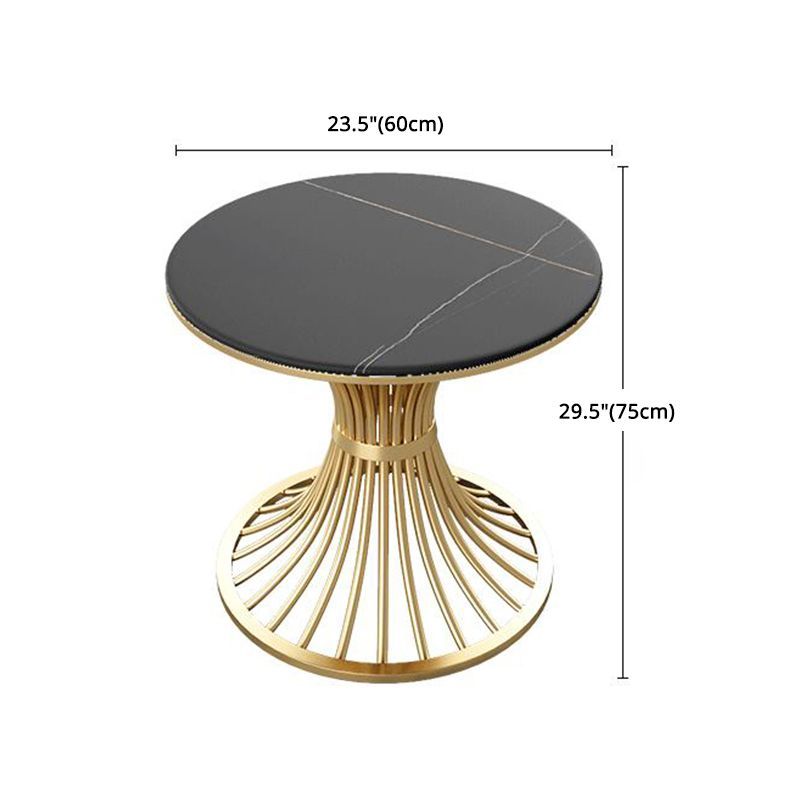 Glam Round Sintered Stone Dining Table Set 1/2/5 Pieces Dining Set for Home Use