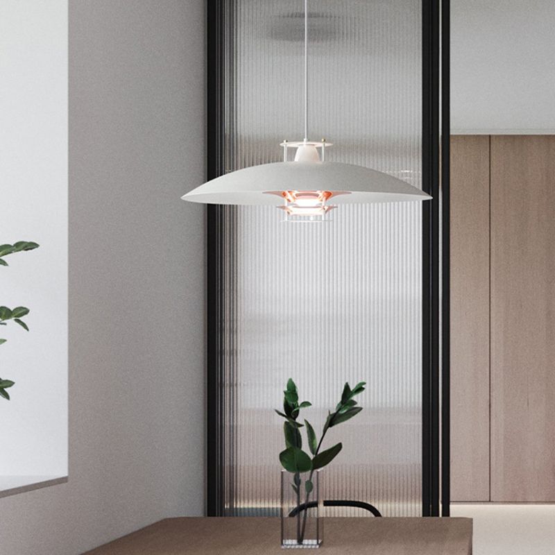 1 Luz de colgante colgante único de estilo moderno de metal para restaurante para restaurante