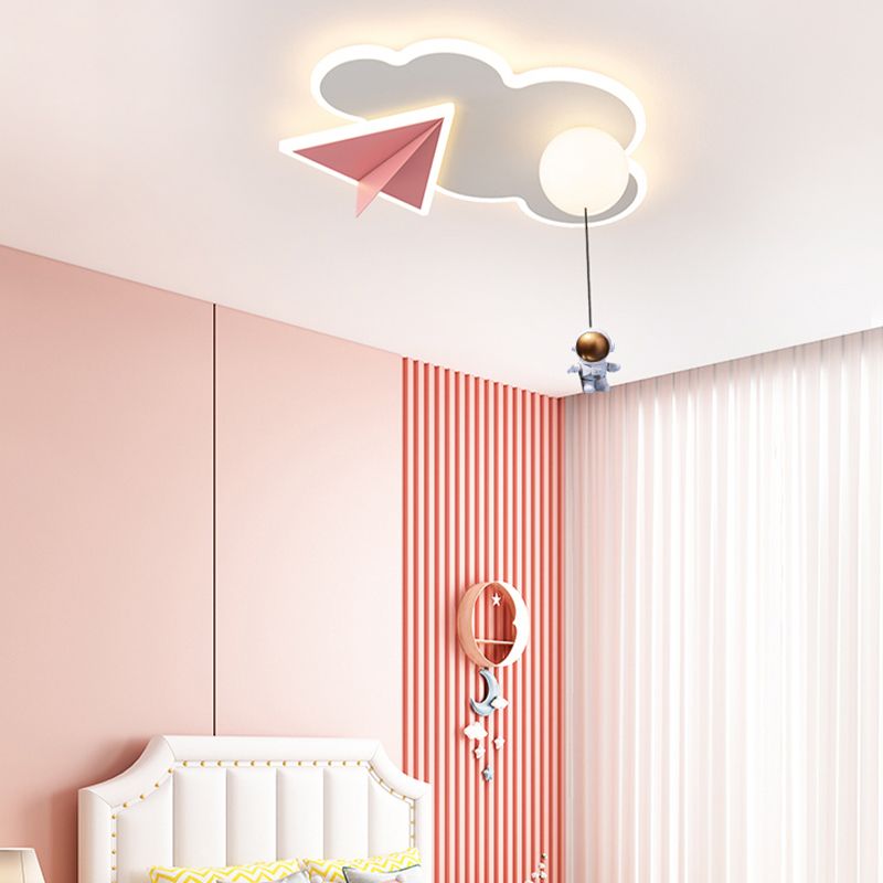 Macaron Ceiling Light Children LED Ceiling Mount Light with Acrylic Shade for Kid's Room