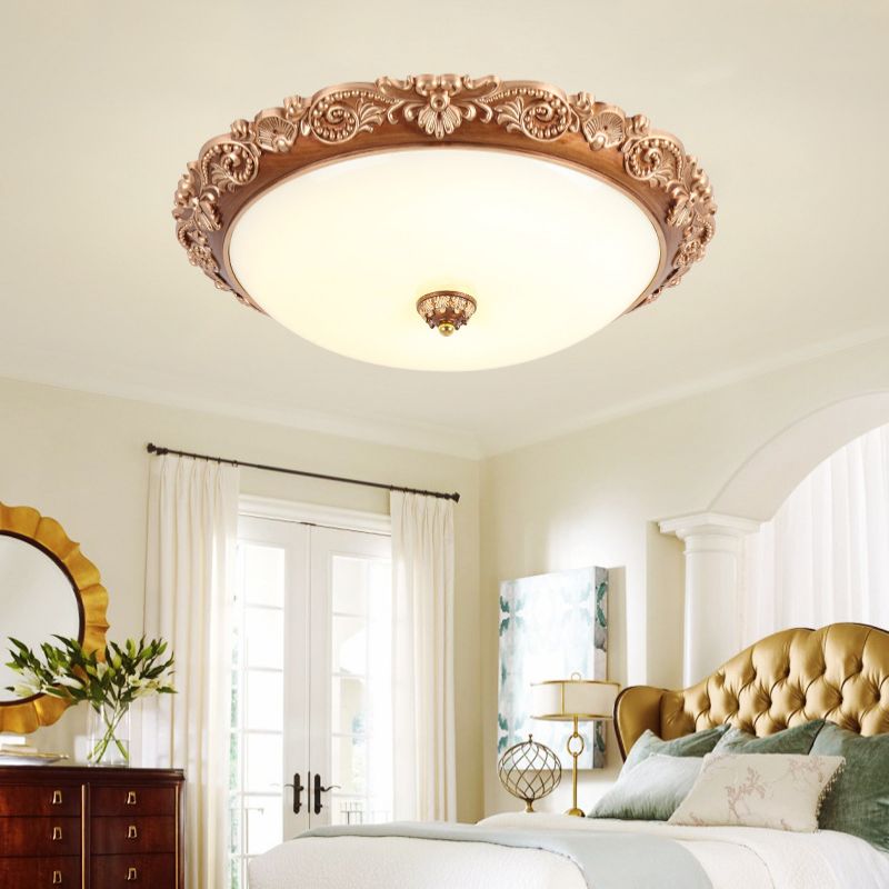 Bowl Flush Mount Lighting Fixtures Traditional Glass Flushmount