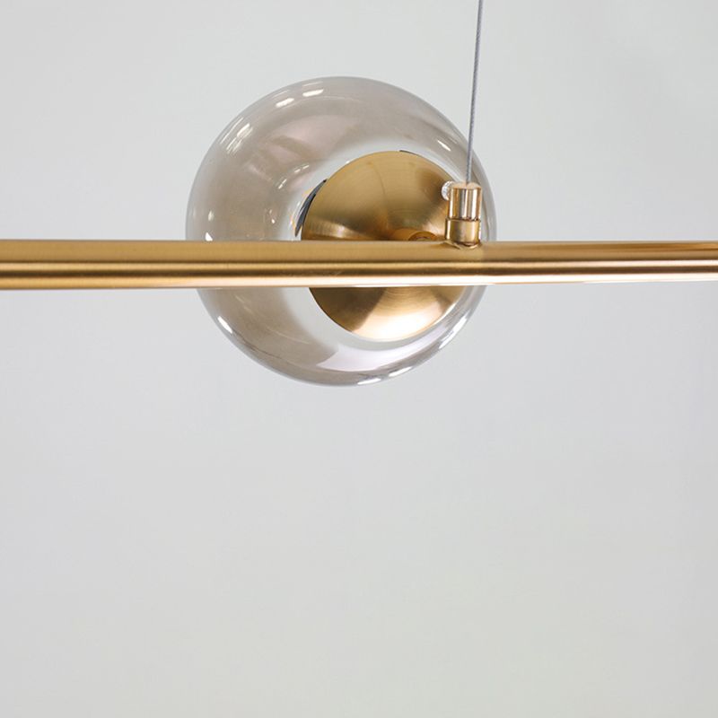 Glass Island Lighting Fixture Modern Style Hanging Lighting Fixture