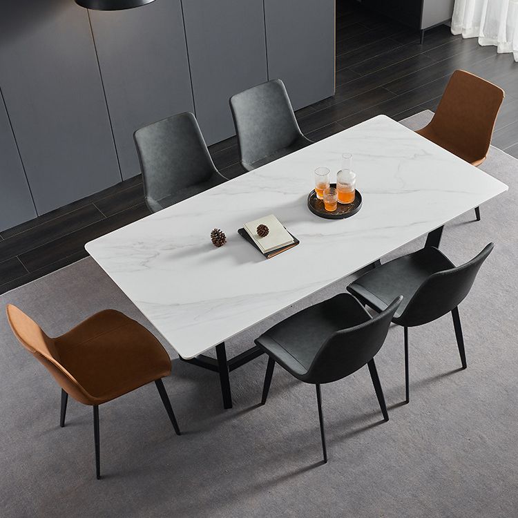 Contemporary Style Rectangle Table Set 1/2/5/6/7 Pieces Dining Set for Home Use