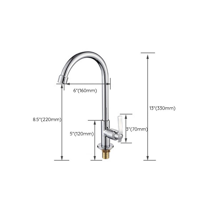 Contemporary Single Handle Faucet Standard Kitchen Faucet Pull down 1-Hold Water Filler