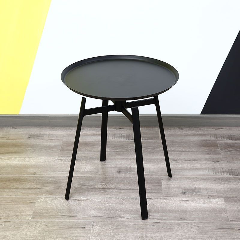 19.68 inch Tall Side Table Modern Metal Tray Top Side End Table
