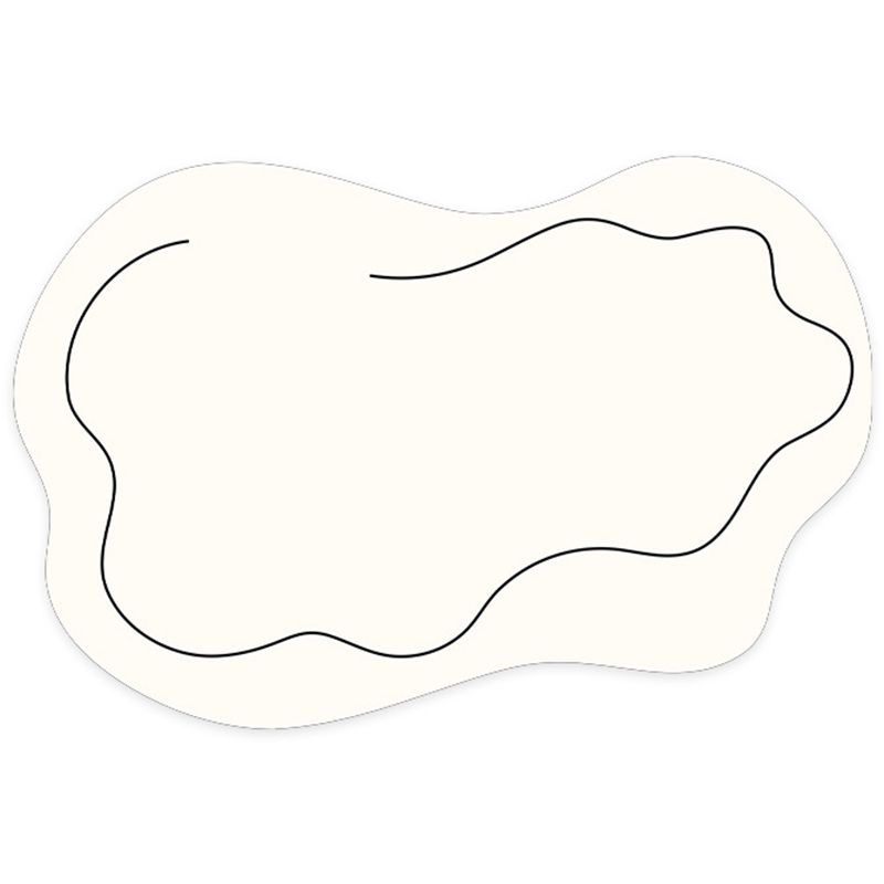 Minimalist Living Room Area Rug Modern Carpet Polyester Novelty Shape Rug with Non-Slip Backing