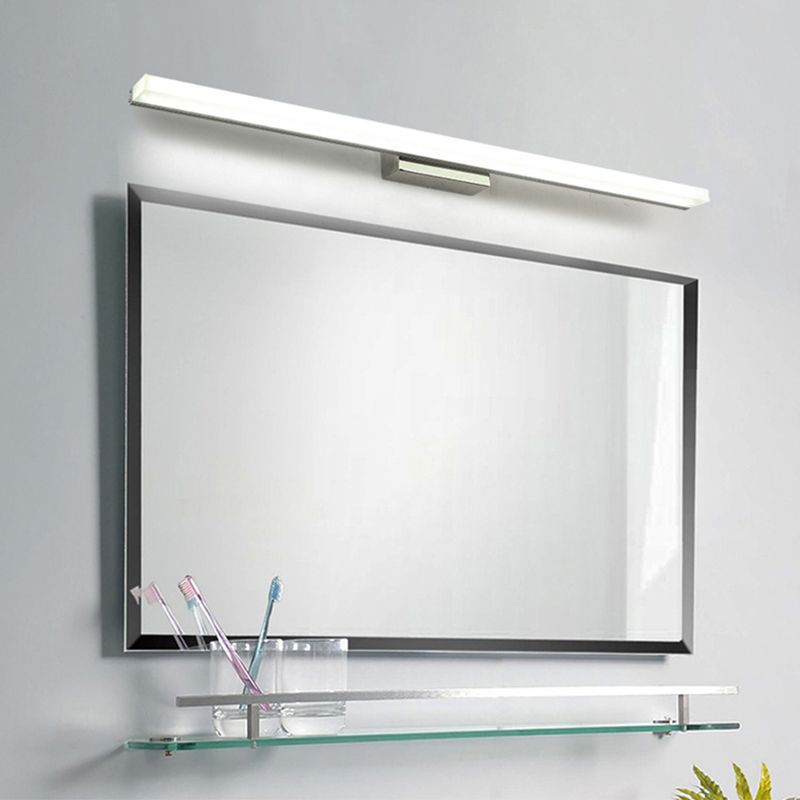 Acrylic Linear Wall Sconce Lighting Simplicity Style LED Wall Light Fixture in White