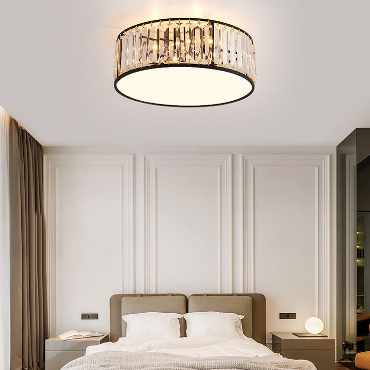 Crystal Geometric Flush Mount Lights Modern Style Multi Lights Flush Mount Fixture