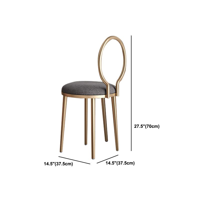 33.4" Wide Vanity Set with Stool Engineered Wood and Metal Dressing Table