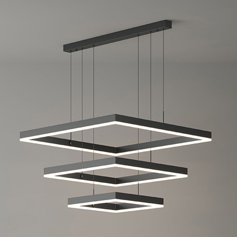 Modern Chandeliers For Dining Room Multiple Squares Chandelier Light Fixture