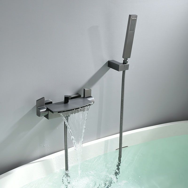 Modern Bathtub Faucet Handheld Shower Head Wall-mounted Waterfall Faucet