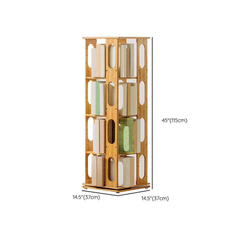Modern Open Back Vertical Bookshelf Engineered Wood Bookcase for Study Room