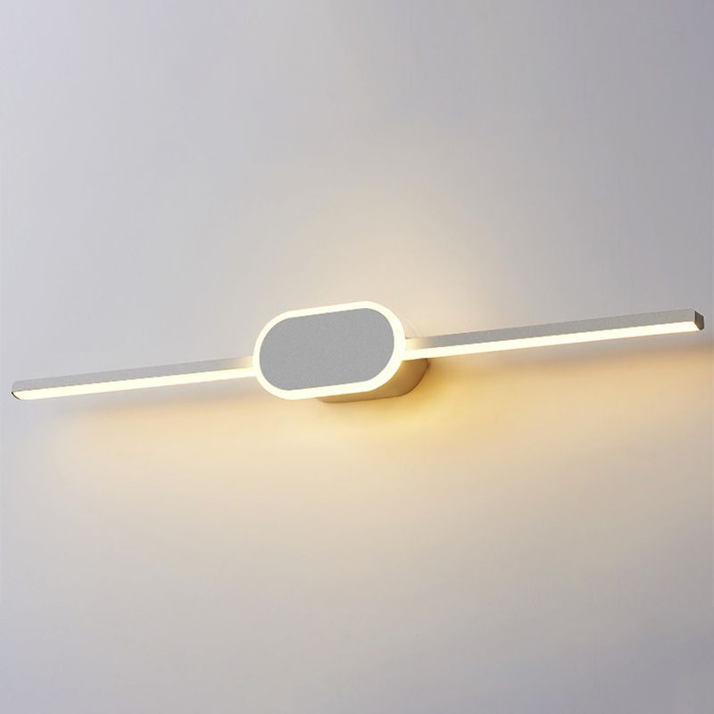Luci da parete di vanità lineari Light Modern Minimalist Minimalist Metal Single Vanity Light