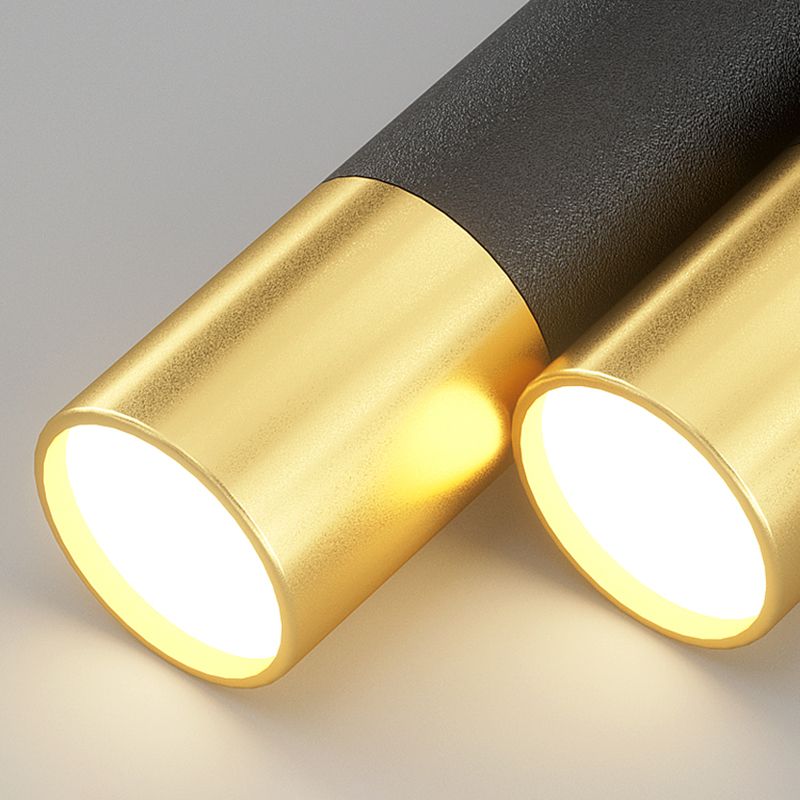 Lampada dell'isola lineare moderna lampadario metallico 4 illuminazione isola della luce in oro