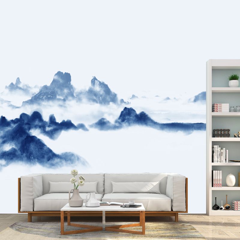 Giant Nature Landscape Mural Decal Blue Non-Woven Wall Art for Home Decor, Personalised
