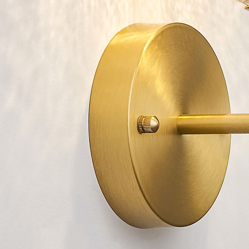 Ball Shape Metal Wall Lighting Modern Style 1-Light Wall Mounted Light in Gold