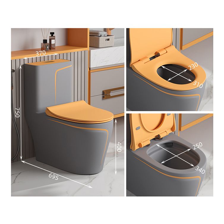 Traditional Floor Mount Toilet Bowl One-Piece Toilet with Slow Close Seat