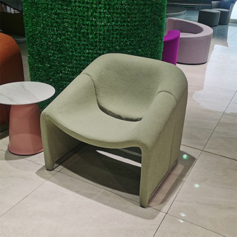 Solid Color Bedroom Solid Wood Frame Arms Included with Fabric Seat Barrel Chair