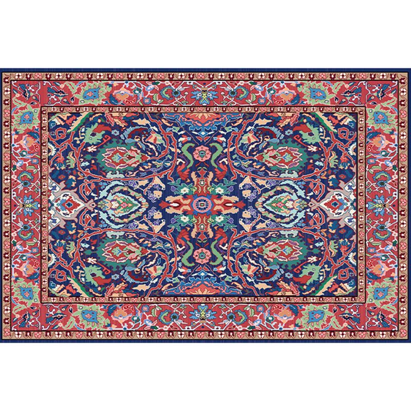 Multikoler viktorianischer Indoor-Teppich Polyester Blumendruck Teppich nicht rutschfest