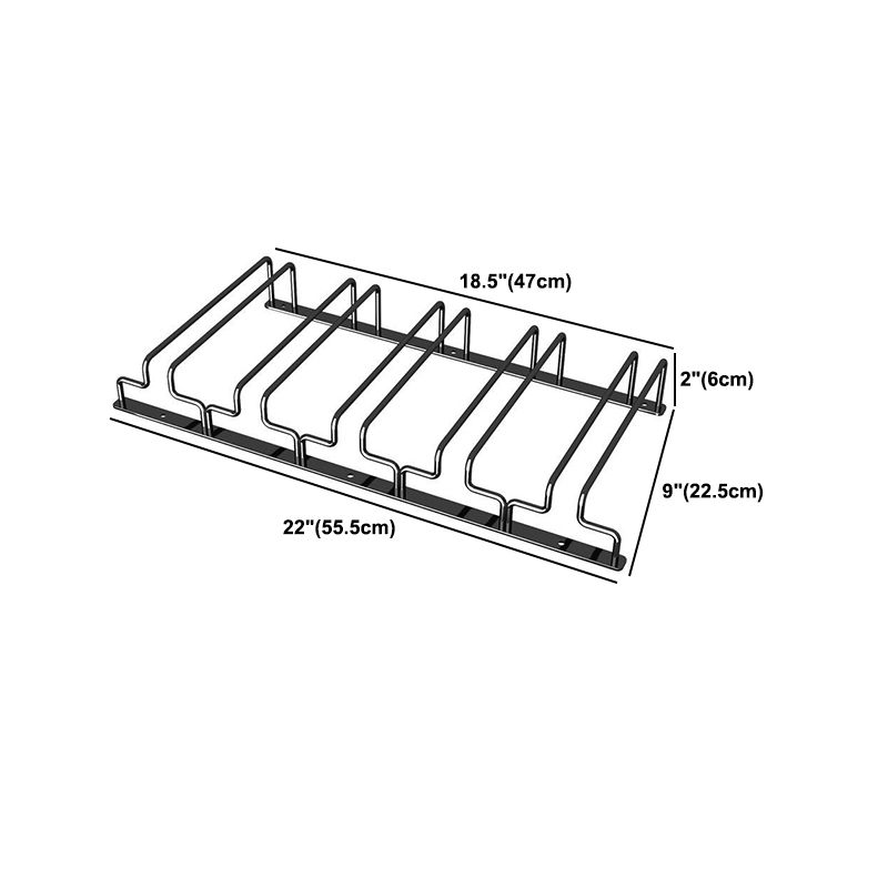 Contemporary Metal Wine Glass Rack Hanging Glass & Stemware Holder in Black