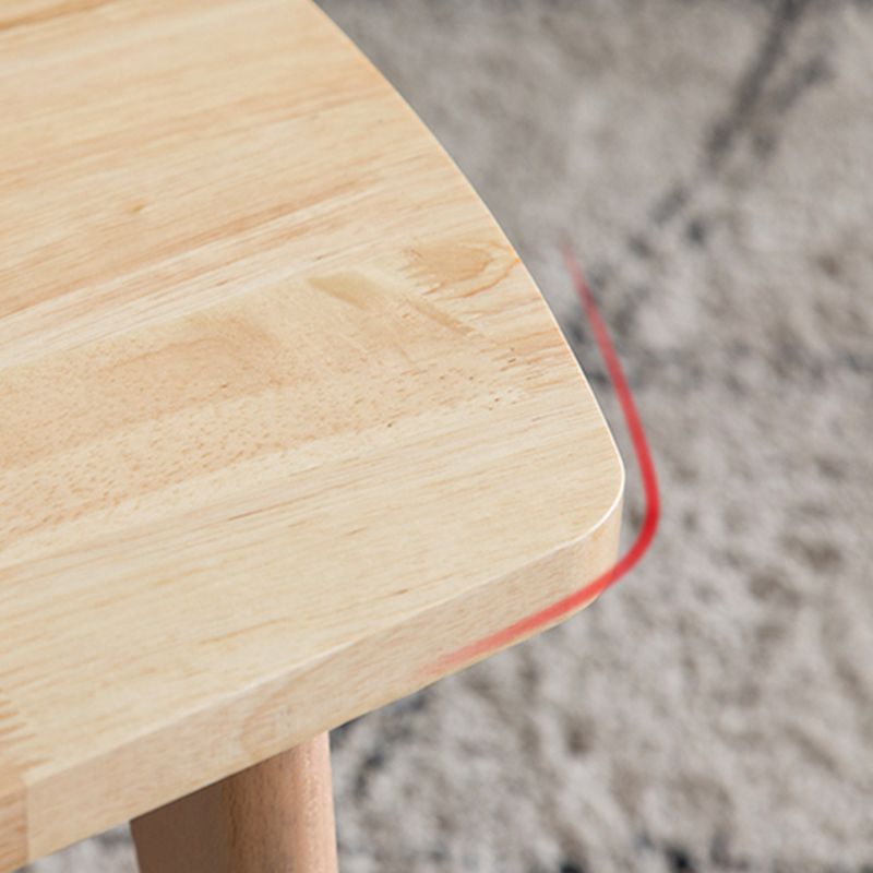 Modern Style 4-Leg Base Solid Color Round/square Wooden Coffee Table For Apartment