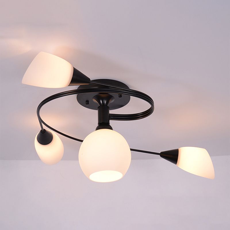 Luminaires encastrés en verre à cône contemporain pour salon