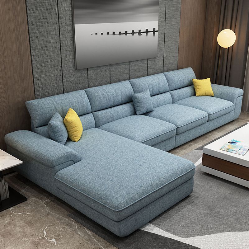 Scandinavian 4-seater Sectional with Pillow Top Arm for Apartment