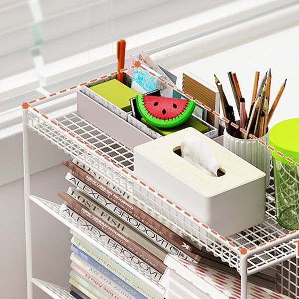 Closed Back Standard Kids Bookcase Scandinavian Bookshelf Metal