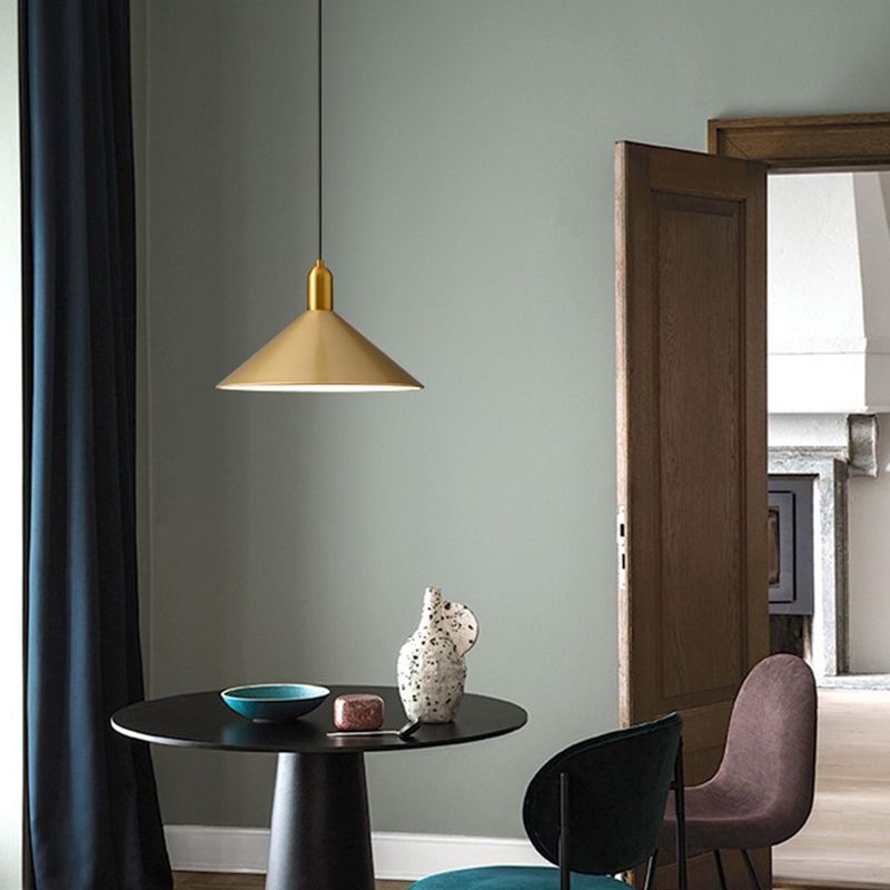 Elektroplate ijzerhanglamp in moderne creatieve stijl taps toelopend indoor hanglampje