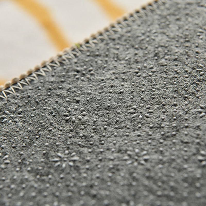 Simple Solid Color Bohemian Rug Polyester Herringbone Area Rug Non-Slip Backing Carpet for Living Room